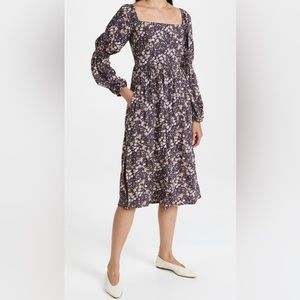 Lost & Wonder fall floral dress with slit